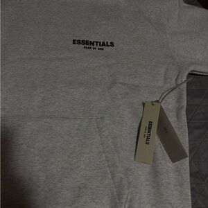 Mens Light Oatmeal Essentials Hoodie